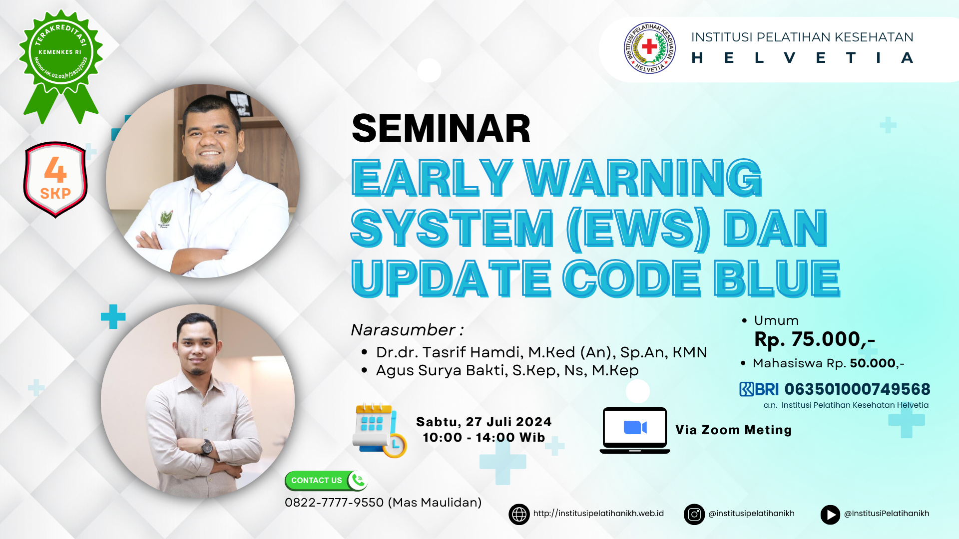 EARLY WARNING SYSTEM (EWS) DAN UPDATE CODE BLUE