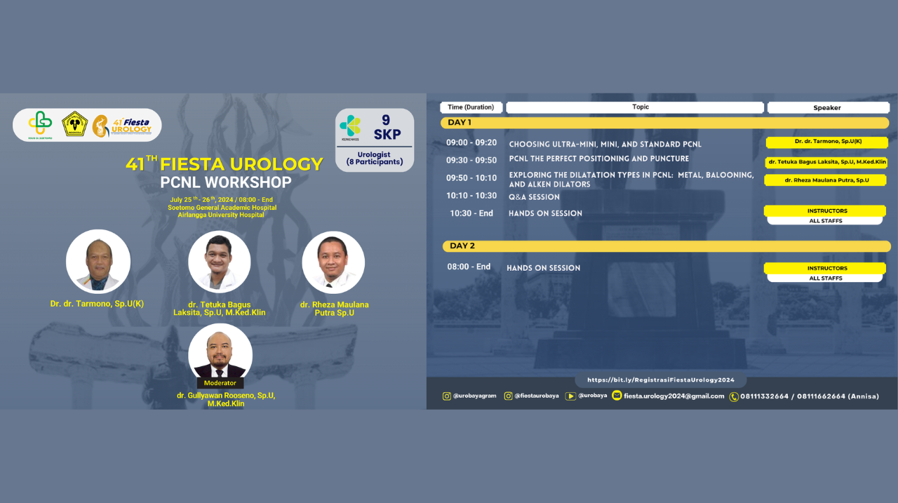 Workshop Percutaneous Nephrolithotomy (PCNL) 41st Fiesta Urology 2024