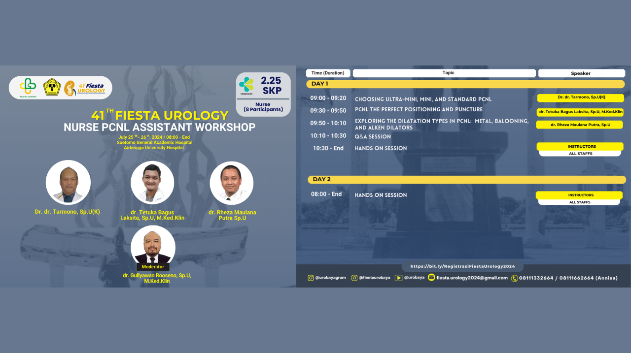 Workshop Percutaneous Nephrolithotomy (PCNL) Assistant 41st Fiesta Urology 2024