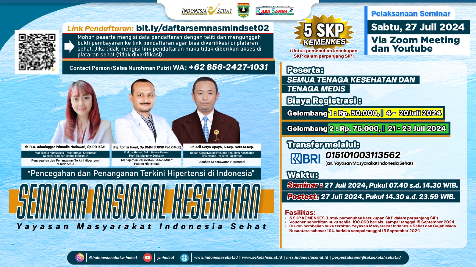 Seminar Nasional Kesehatan Yayasan Masyarakat Indonesia Sehat Pencegahan dan Penanganan Terkini Hipertensi diIndonesia