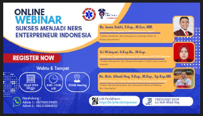 SEMINAR Ners Enterpreneur dengan Tema SUKSES MENJADI NERS ENTERPRENEUR INDONESIA