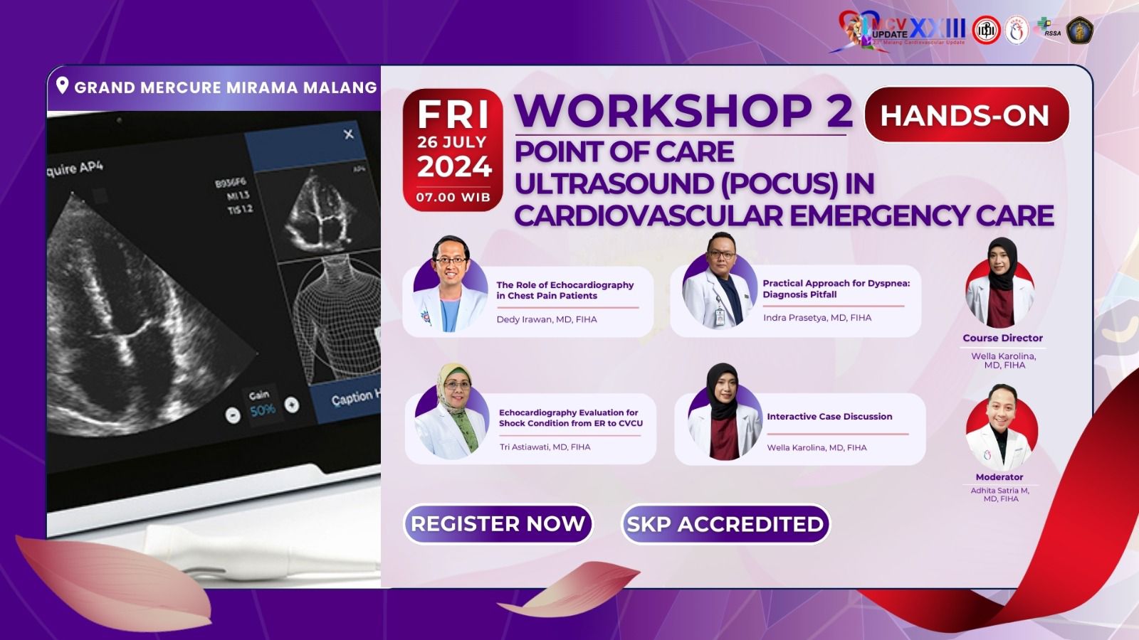 WORKSHOP POINT OF CARE ULTRASOUND (POCUS) IN CARDIOVASKULAR EMERGENCY CARE