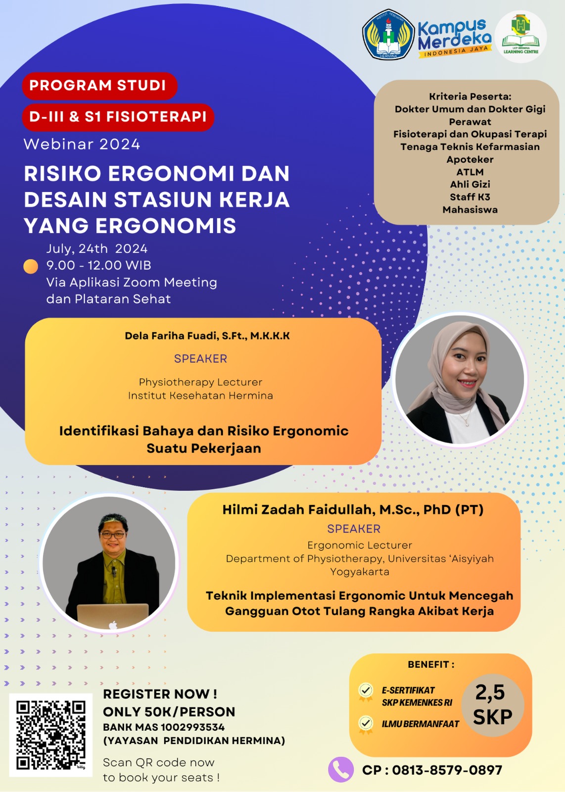 Webinar Risiko Ergonomi dan Desain Stasiun Kerja yang Ergonomis