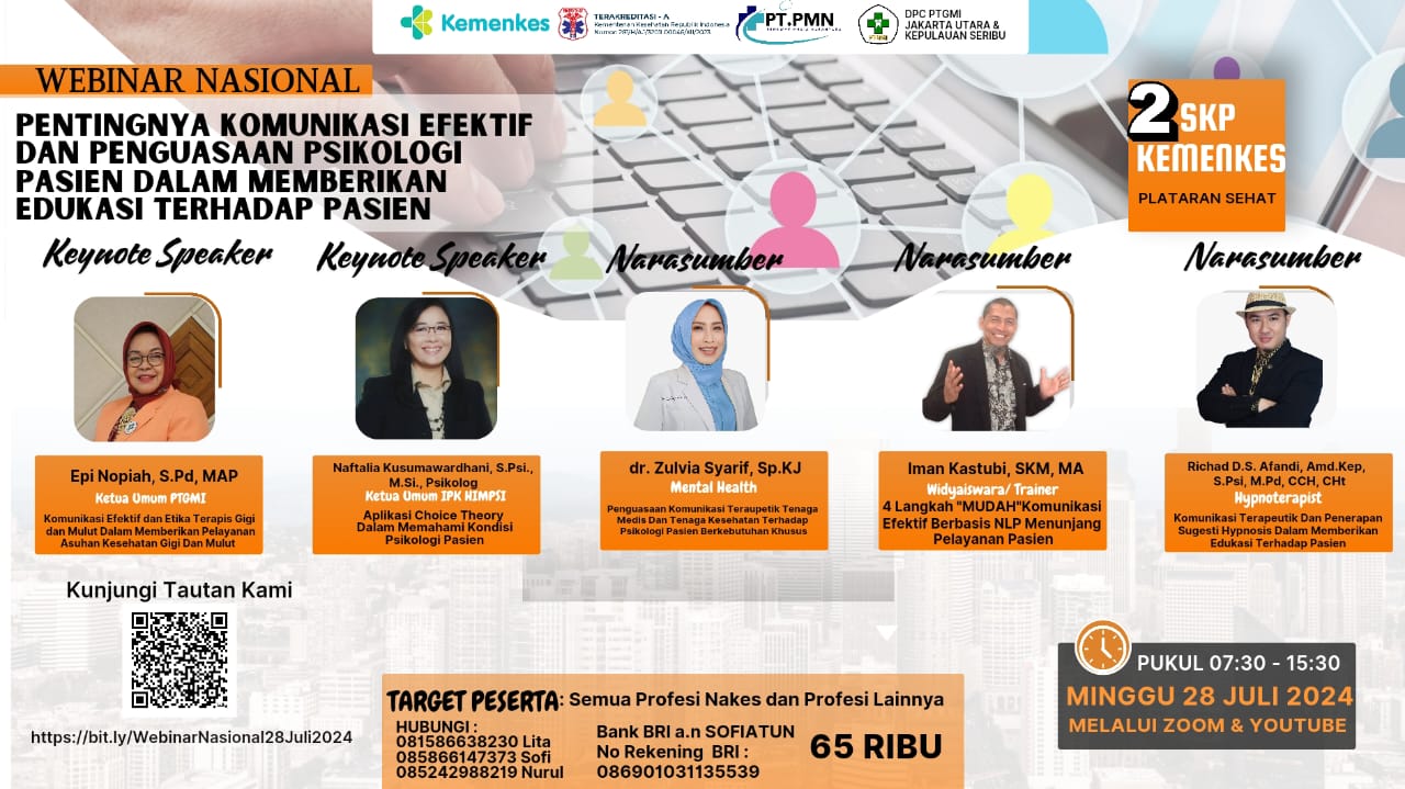 Webinar Pentingnya Komunikasi Efektif dan Penguasaan Psikologi Pasien Dalam Memberikan Edukasi Terhadap Pasien