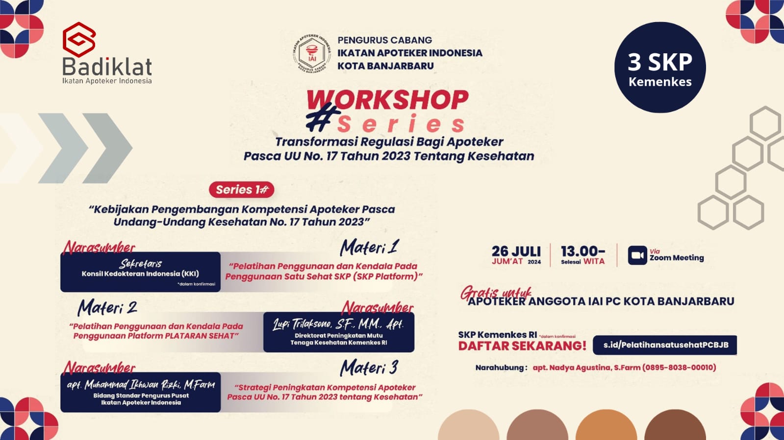 Workshop Kebijakan Pengembangan Kompetensi Apoteker pasca Undang-Undang Kesehatan No. 17 Tahun 2023