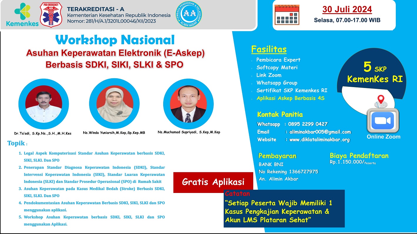 Workshop Asuhan Keperawatan Elektronik (E-Askep) Berbasis SDKI, SIKI, SLKI dan SPO