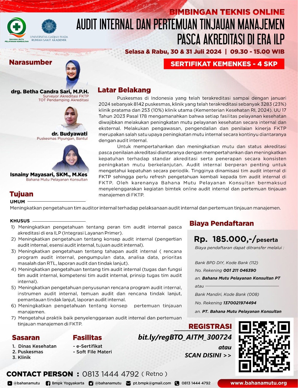 Audit Internal Dan Pertemuan Tinjauan Manajemen Pasca Akreditasi di Era ILP di FKTP 