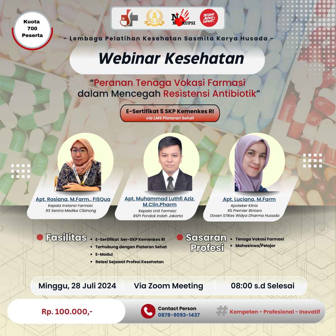 Webinar Peranan Tenaga Vokasi dalam Mencegah Resistensi Antibiotik