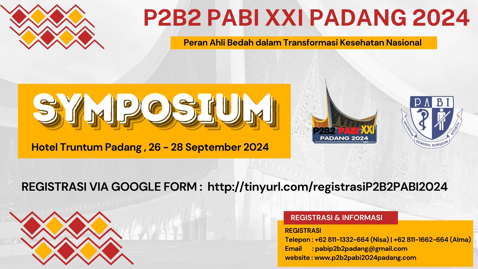 SEMINAR PENGEMBANGAN PROFESI BEDAH BERKELANJUTAN PABI XXI 2024 