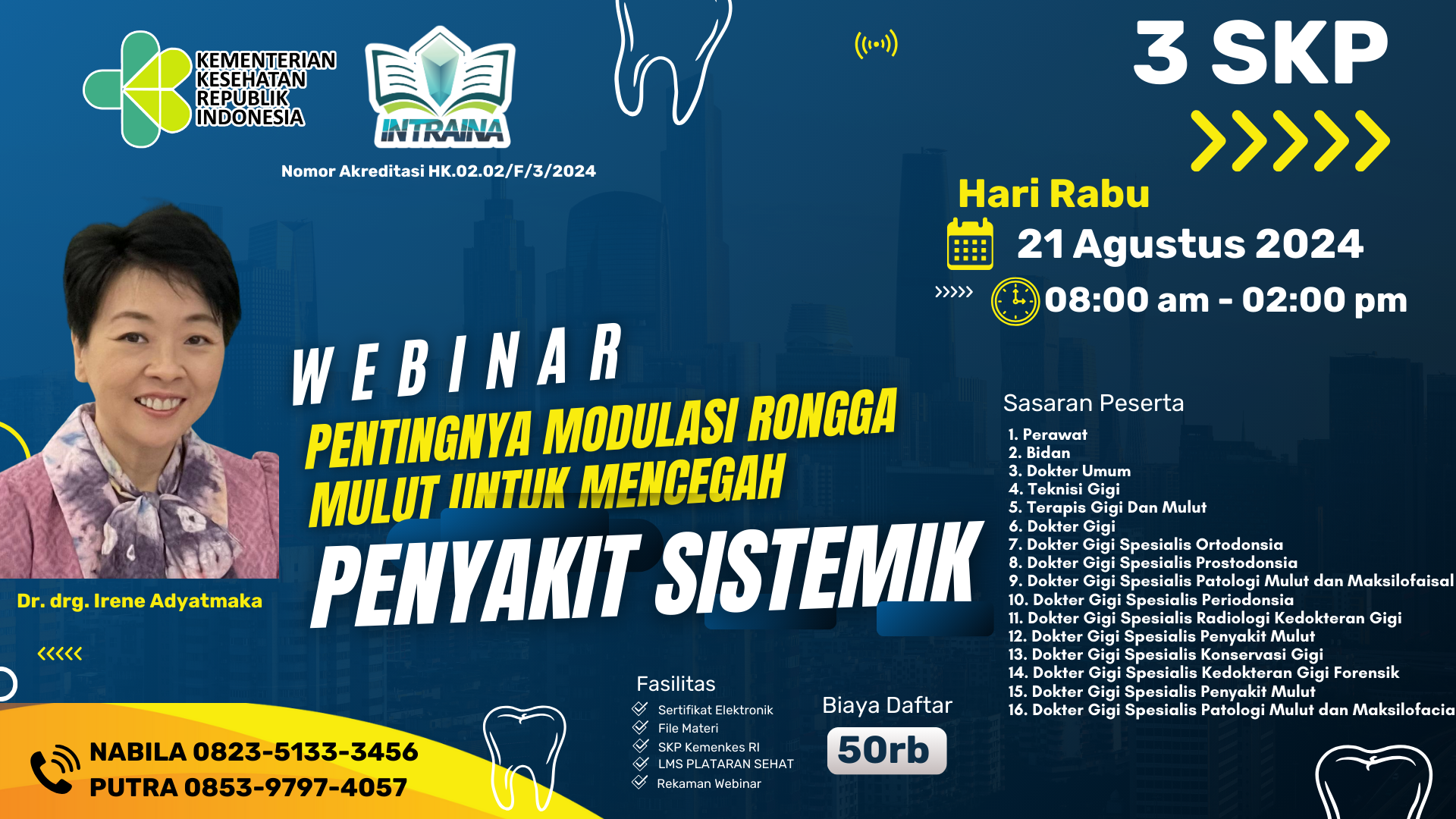 WEBINAR PENTINGNYA MODULASI RONGGA MULUT UNTUK MENCEGAH PENYAKIT SISTEMIK