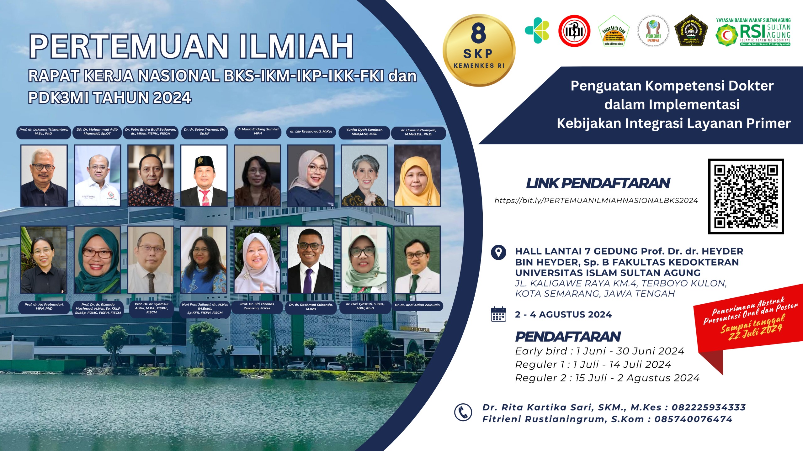 Pertemuan Ilmiah Nasional Musyawarah Nasional BKS-IKM-IKP-IKK-FKI - PDK3MI Tahun 2024 Dan Penguatan Kompetensi Dokter Dalam Implementasi Kebijakan Integrasi Layanan Primer