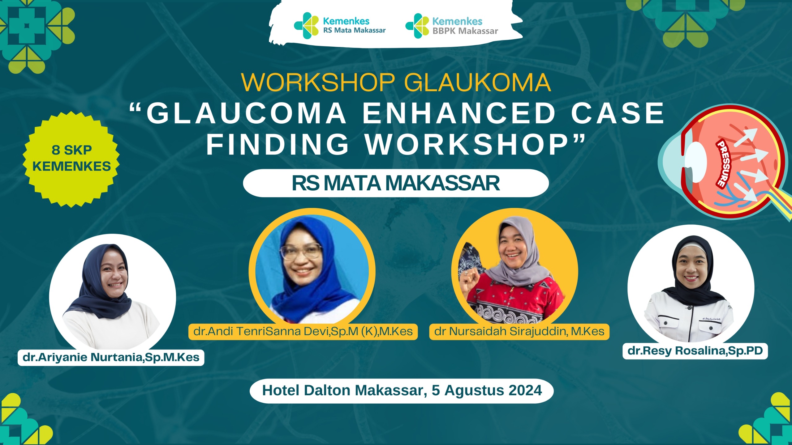 Glaucoma Anhanced Case Finding Workshop Kerja Sama dengan RS Mata Makassar