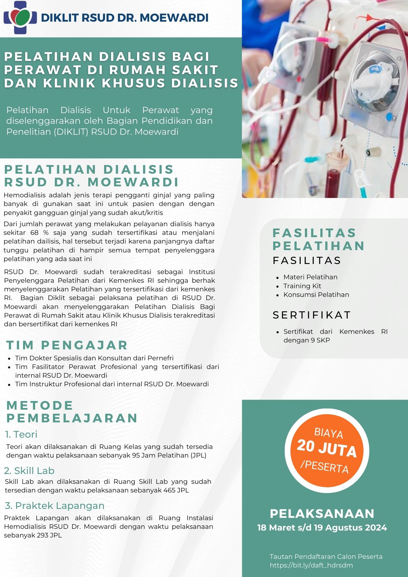 Pelatihan Dialisis bagi Perawat di Rumah Sakit dan Klinik Khusus Dialisis