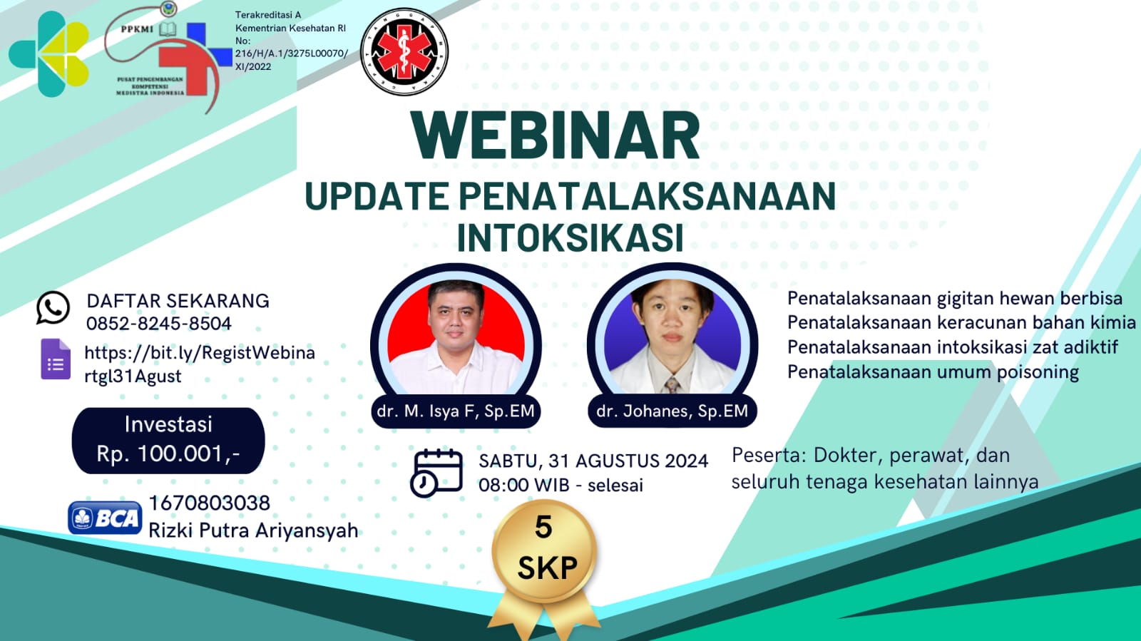Webinar Update penatalaksanaan intoksikasi