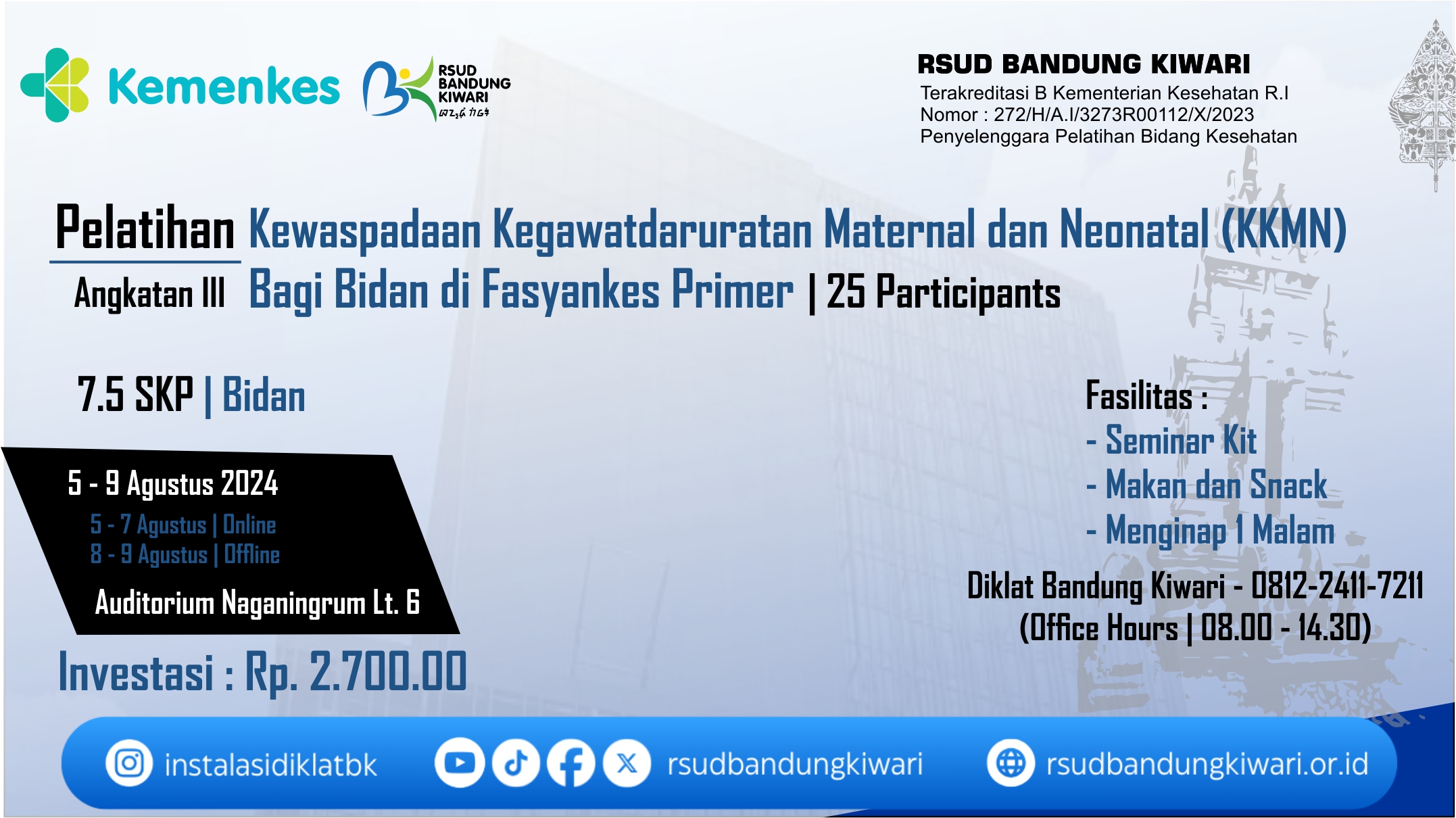 Pelatihan Kewaspadaan Kegawatdaruratan Maternal dan Neonatal (KKMN) Bagi Bidan di Fasyankes Primer