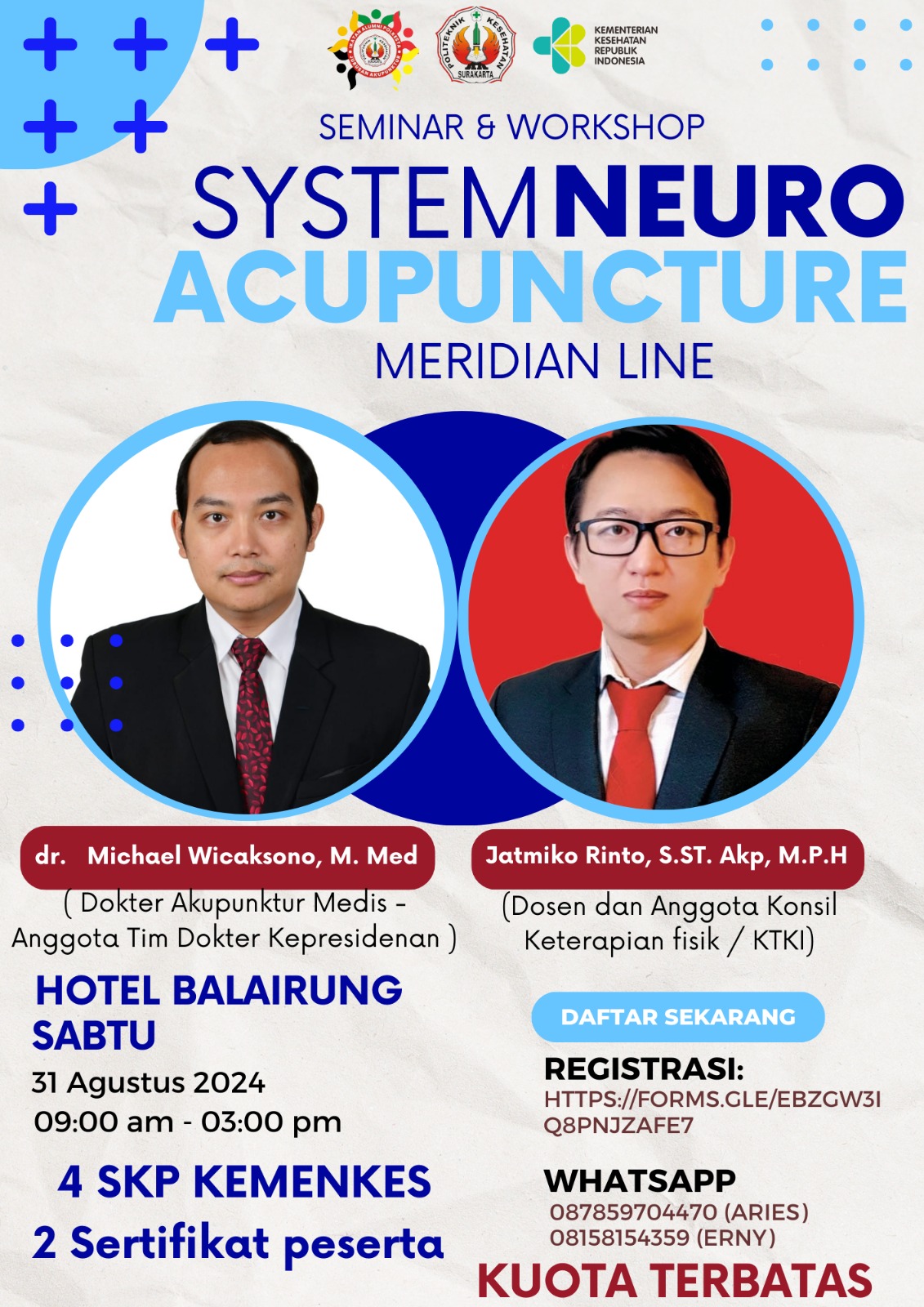 WORKSHOP SISTEM NEURO AKUPUNKTUR MERIDIAN LINE