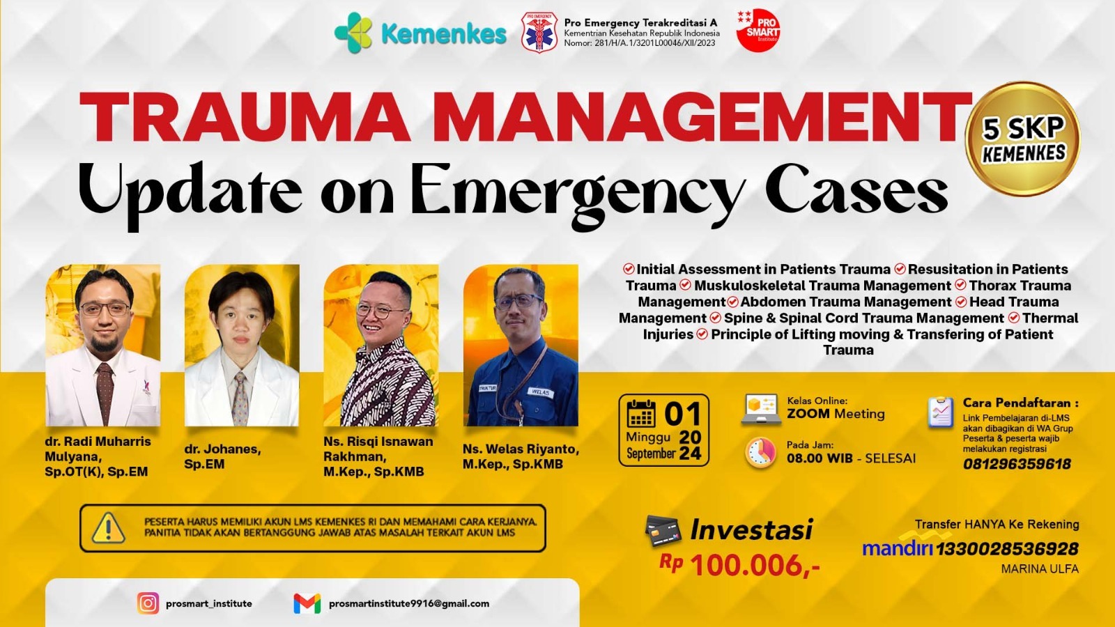 Webinar Trauma Management Update On Emergency Cases