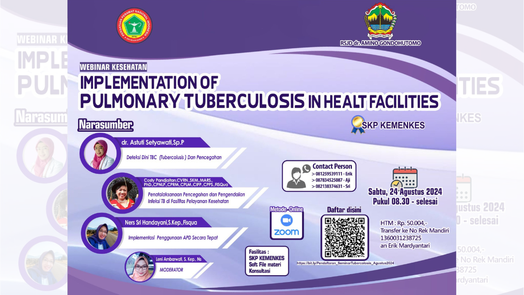 WEBINAR KESEHATAN IMPLEMENTATION OF PULMONARY TUBERCULOSIS IN HEALTH FACILITIES