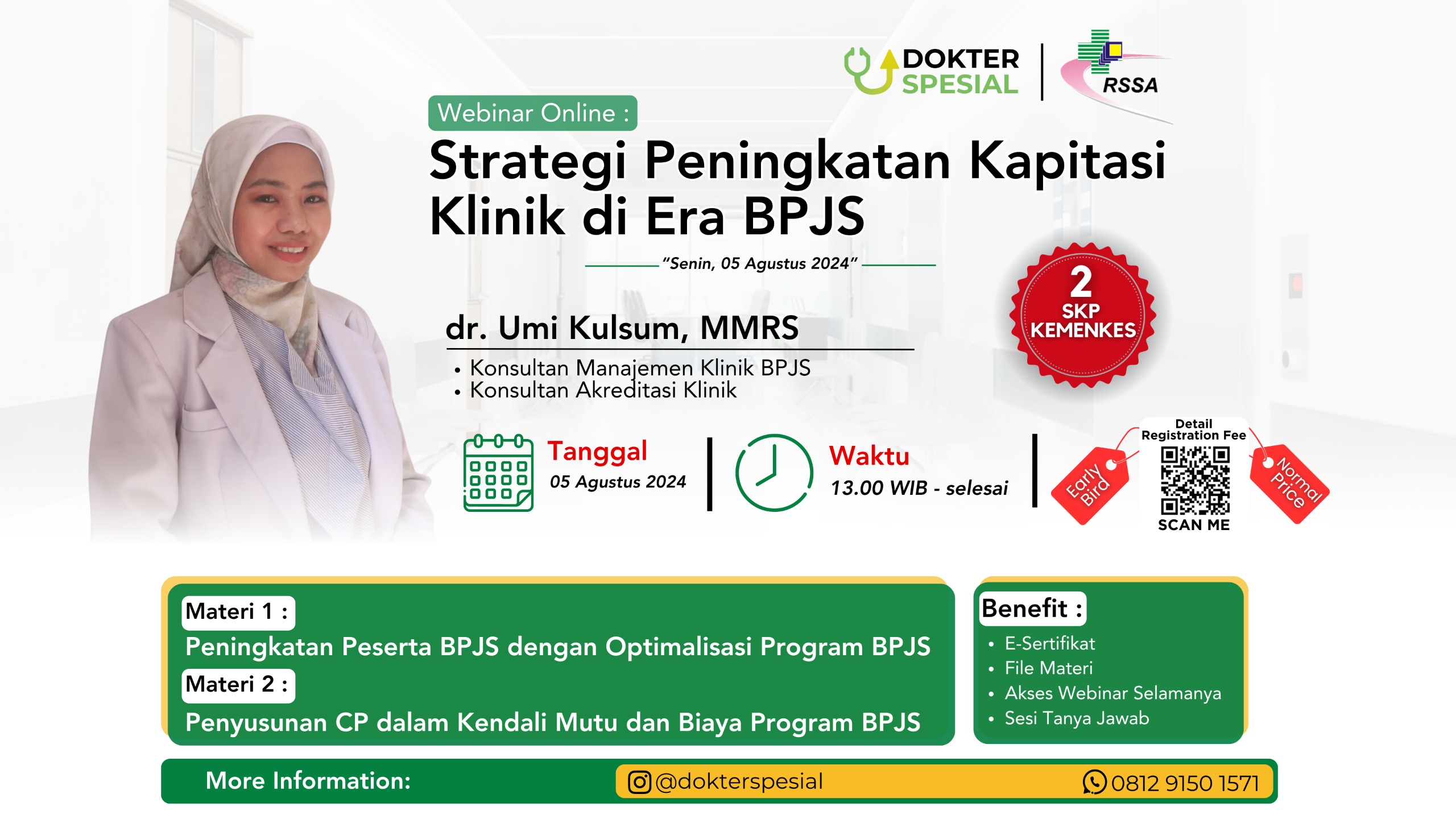 Webinar Strategi Peningkatan Kapitasi Klinik di Era BPJS
