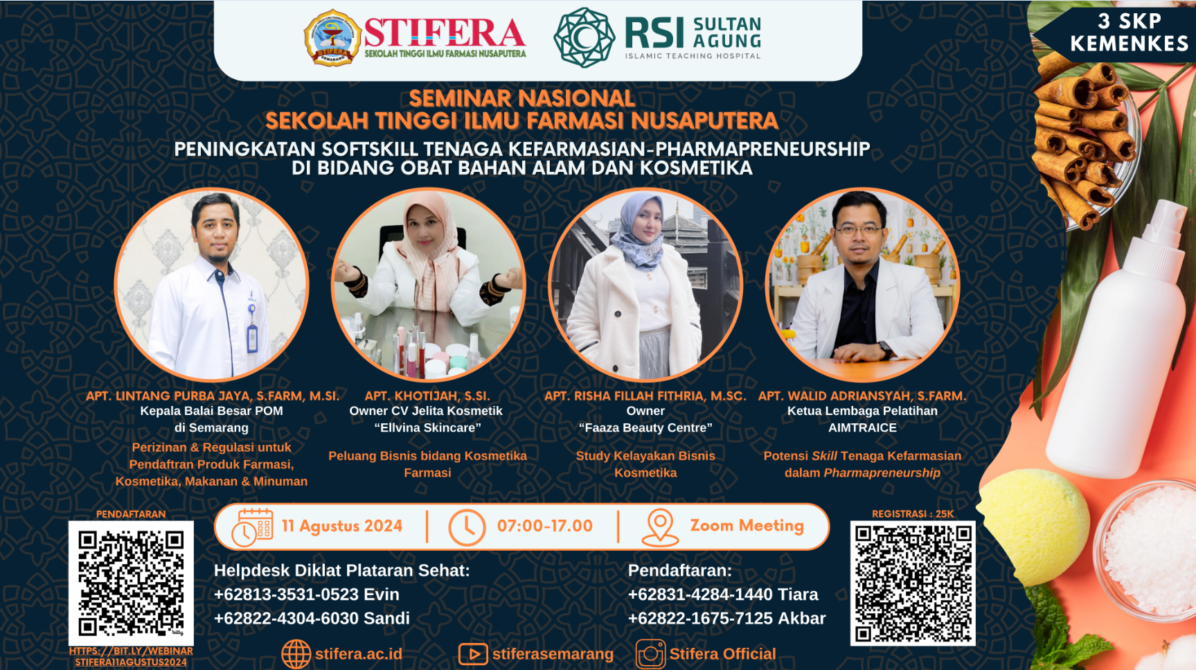 Peningkatan Softskill Tenaga Kefarmasian Pharmapreneurship di Bidang Obat Bahan Alam dan Kosmetika
