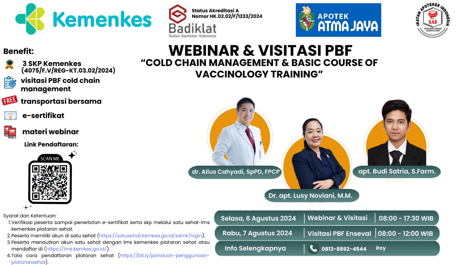 Webinar dan Visitasi PBF Cold Chain Management and Basic Course of Vaccinology Training