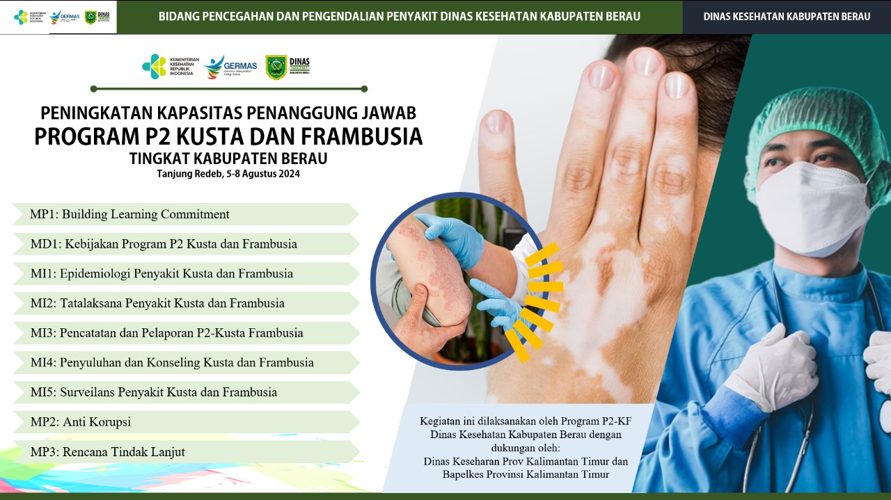 PENINGKATAN KAPASITAS PENANGGUNG JAWAB PROGRAM P2 KUSTA DAN FRAMBUSIA KABUPATEN BERAU TA 2024