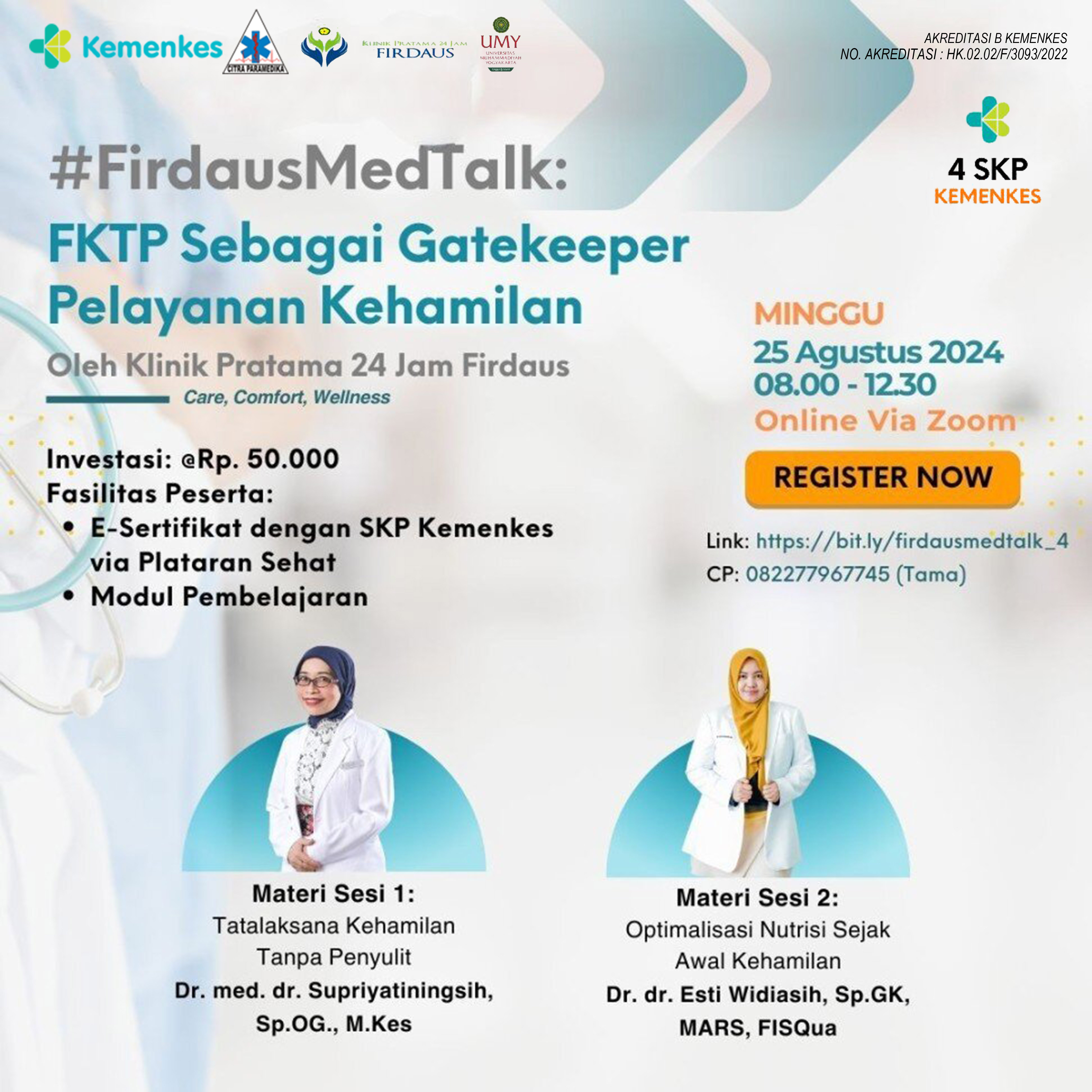 Workshop FKTP Sebagai Gatekeeper Pelayanan Kehamilan