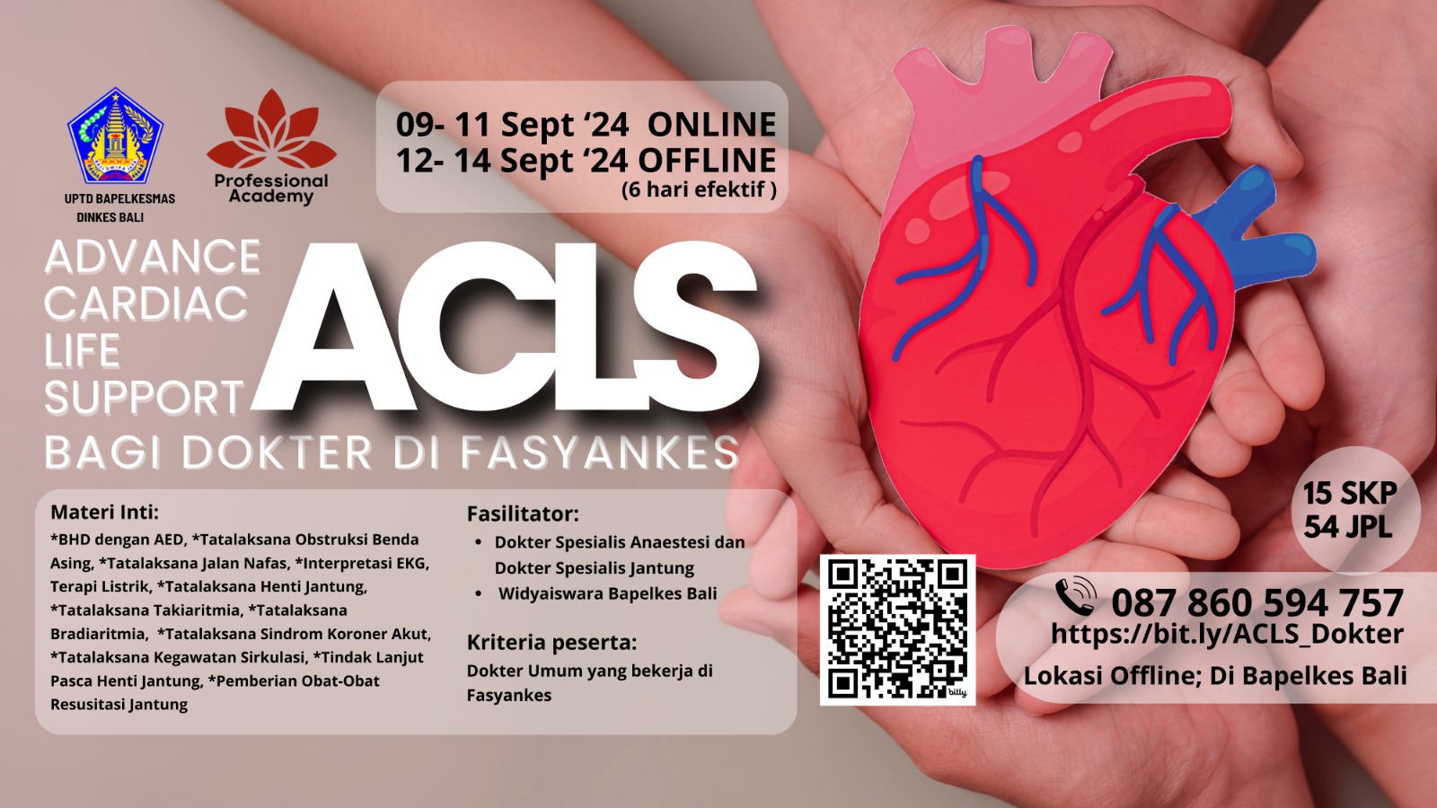 Pelatihan Advance Cardiac Life Support (ACLS) bagi Dokter di Fasilitas Pelayanan Kesehatan (Fasyankes)