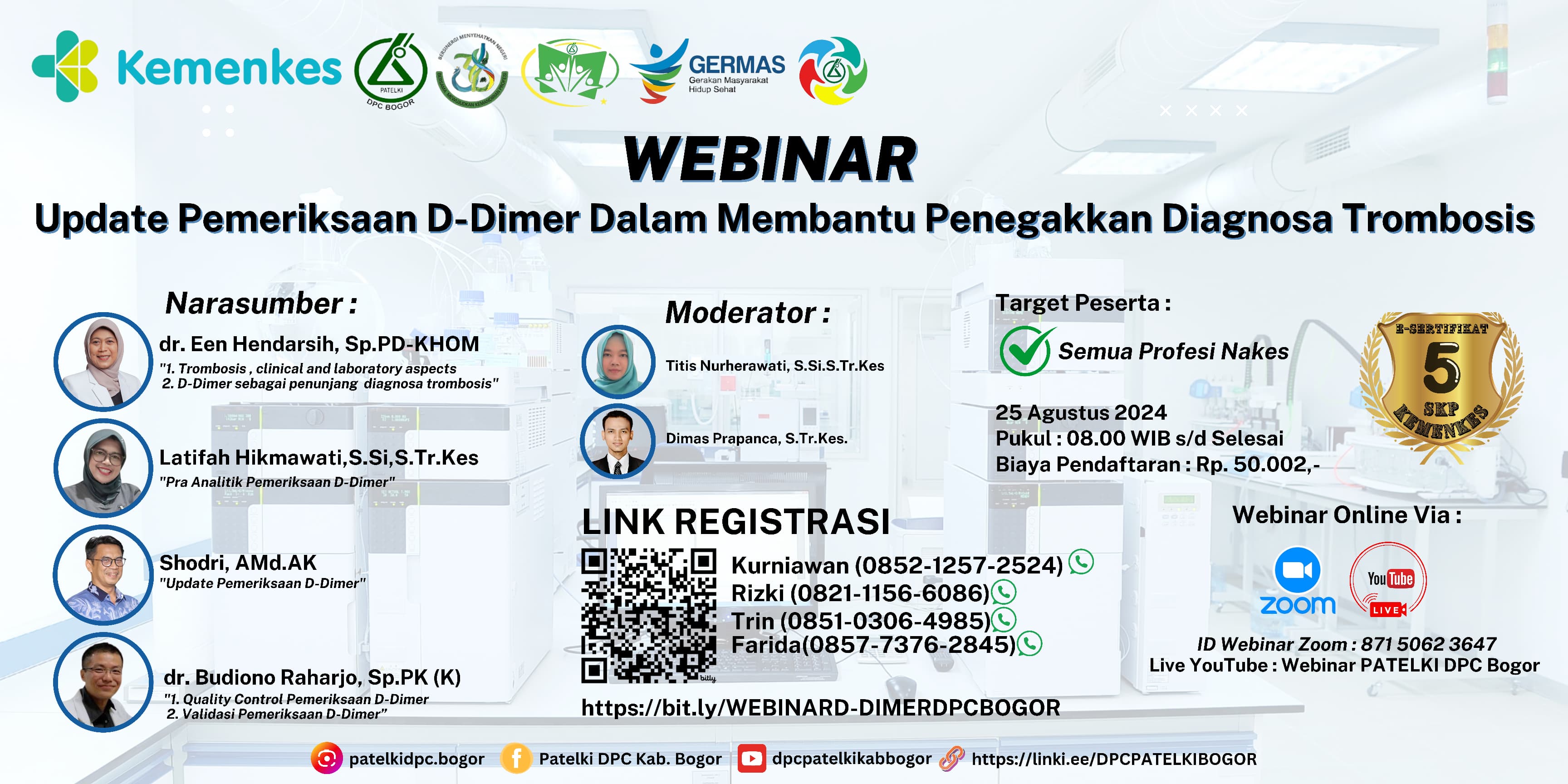 WEBINAR UPDATE PEMERIKSAAN D DIMER DALAM MEMBANTU PENEGAKKAN DIAGNOSA TROMBOSIS_DPC PATELKI BOGOR
