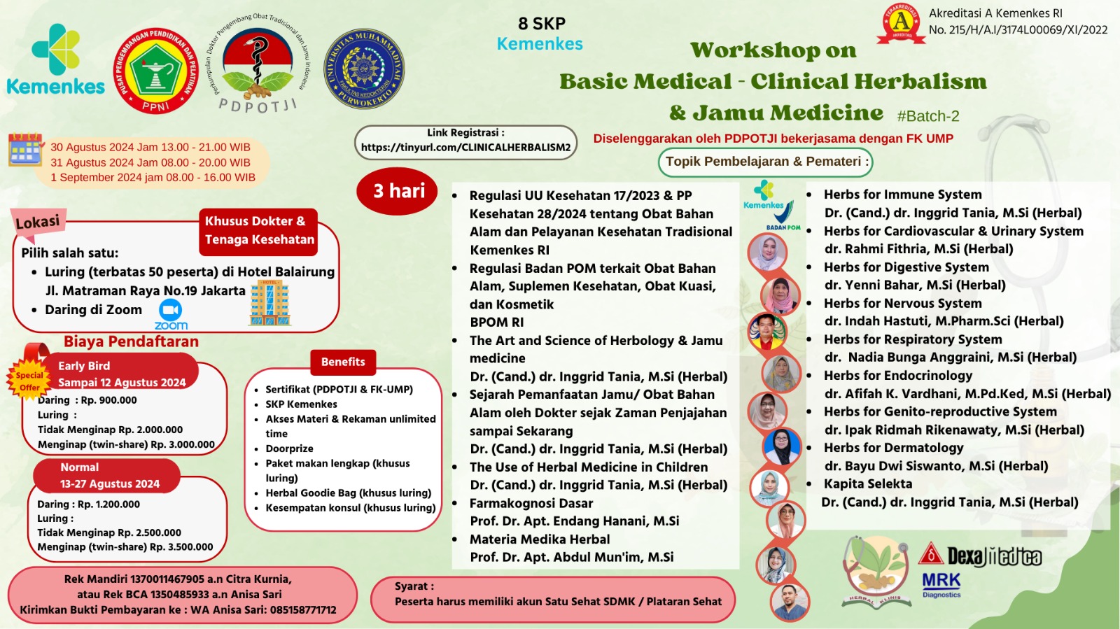 Workshop on Basic Medical - Clinical Herbalism and Jamu Medicine