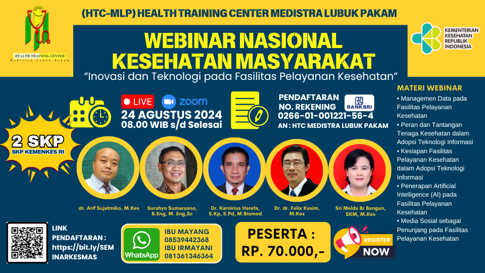 WEBINAR KESMAS INOVASI DAN TEKNOLOGI PADA FASILITAS PELAYANAN KESEHATAN