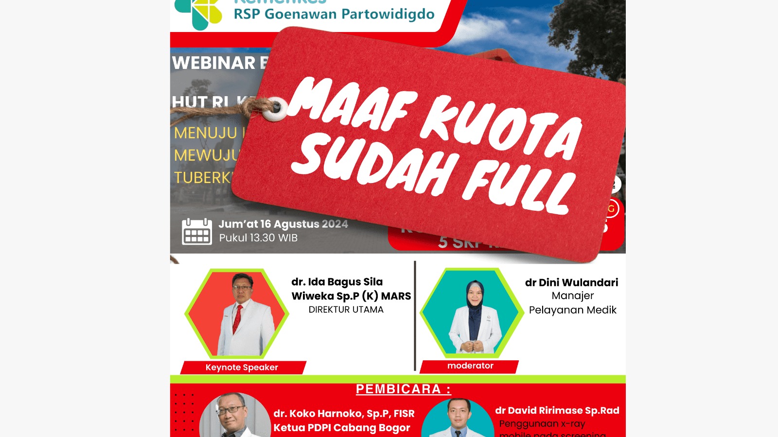 Seminar BINGKISAN Menuju Indonesia Emas 2045, Mewujudkan Era Bebas Tuberkulosis 