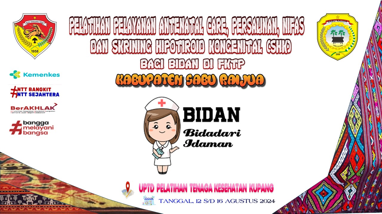 PELATIHAN PELAYANAN ANTENATAL CARE, PERSALINAN, NIFAS DAN SKRINING HIPOTIROID KONGENITAL (SHK) BAGI BIDAN DI FKTP KABUPATEN SABU RAIJUA