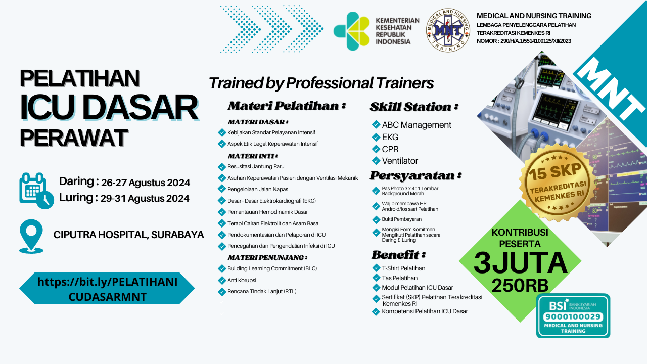PELATIHAN ICU DASAR BAGI PERAWAT ANGKATAN 1