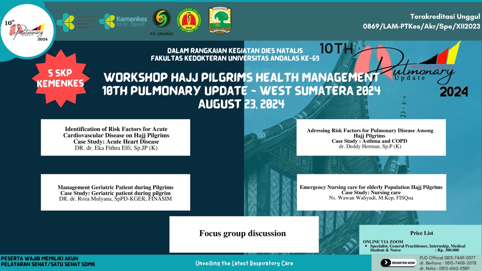 Workshop Kesehatan Haji - PULMONARY UP DATE (PUD) 2024