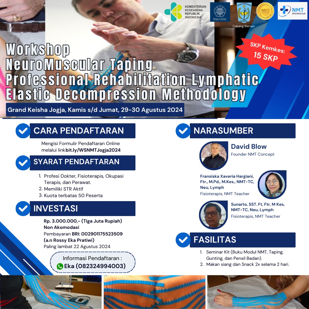 Workshop Neuromuscular Taping Professional Rehabilitation Lymphatic Elastic Decompression Methodology