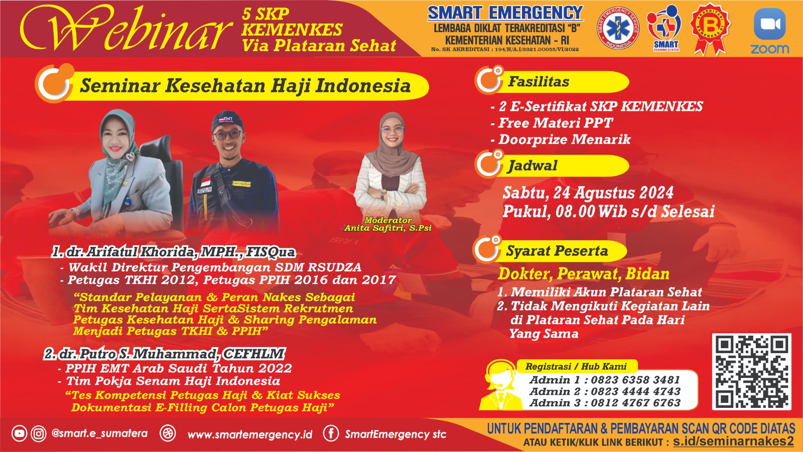 026 SEMINAR KESEHATAN HAJI INDONESIA Strategi Sukses Lolos Menjadi Petugas Kesehatan Haji Indonesia ANGKATAN 3