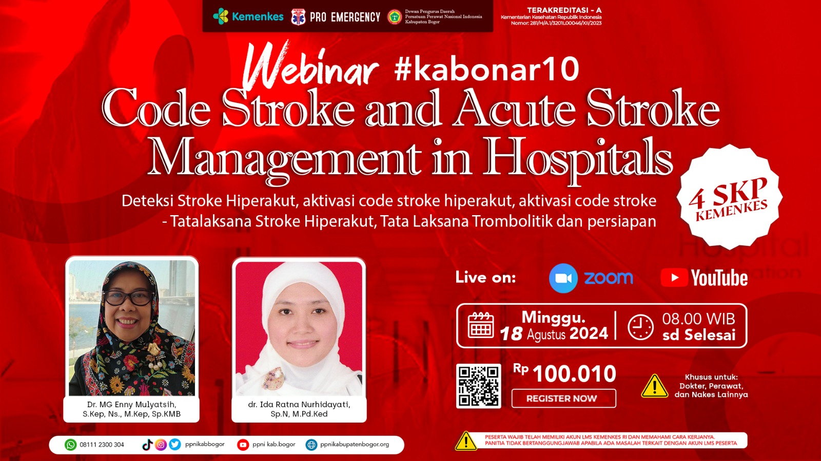 Webinar Code Stroke and Acute Stroke Management in Hospitals