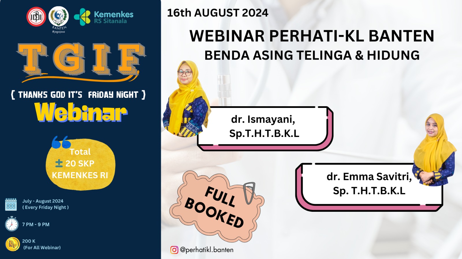 WEBINAR PERHATI KL BANTEN - BENDA ASING TELINGA DAN HIDUNG