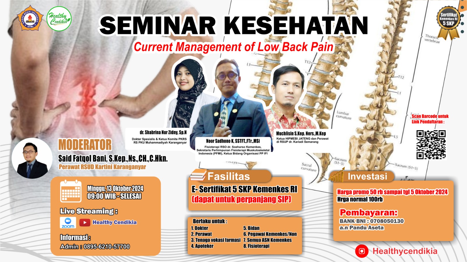 Webinar Current Management of Low Back Pain