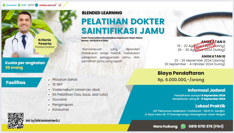 Pelatihan Dokter Saintifikasi Jamu Angkatan 2