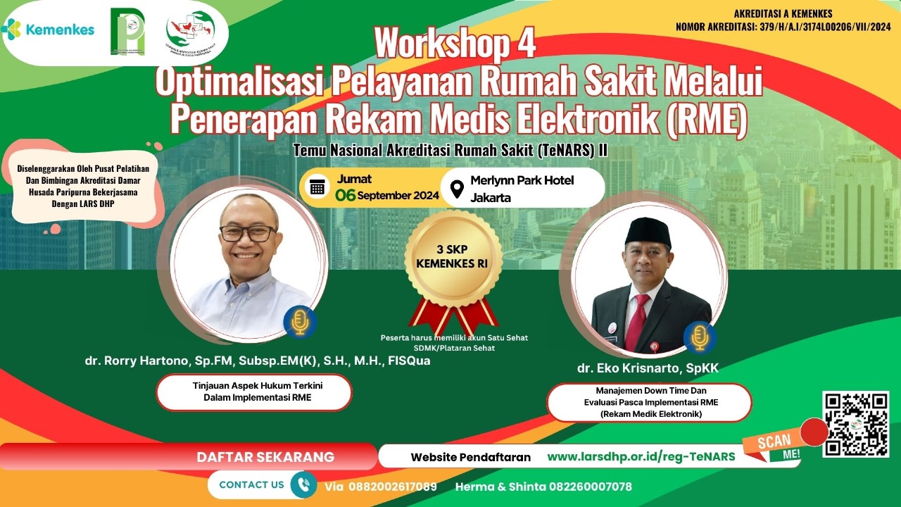 Workshop Optimalisasi Pelayanan Rumah Sakit Melalui Penerapan Rekam Medis Elektronik (RME)