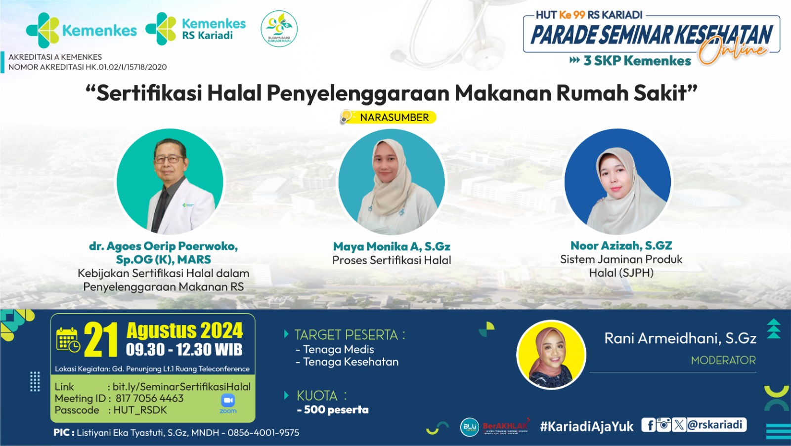 Webinar Sertifikat Halal Penyelenggaraan Makanan Rumah Sakit