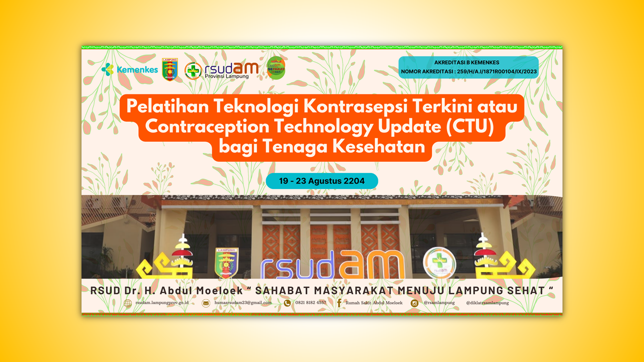 CTU - Pelatihan Teknologi Kontrasepsi Terkini atau Contraception Technology Update  Bagi Tenaga Kesehatan