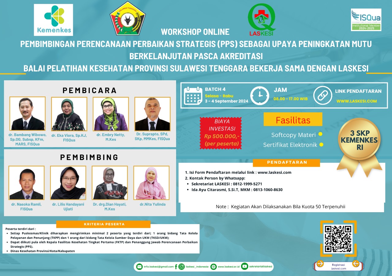Workshop Bimbingan Perencanaan Perbaikan Strategis Bagi FKTP (Puskesmas dan Klinik)