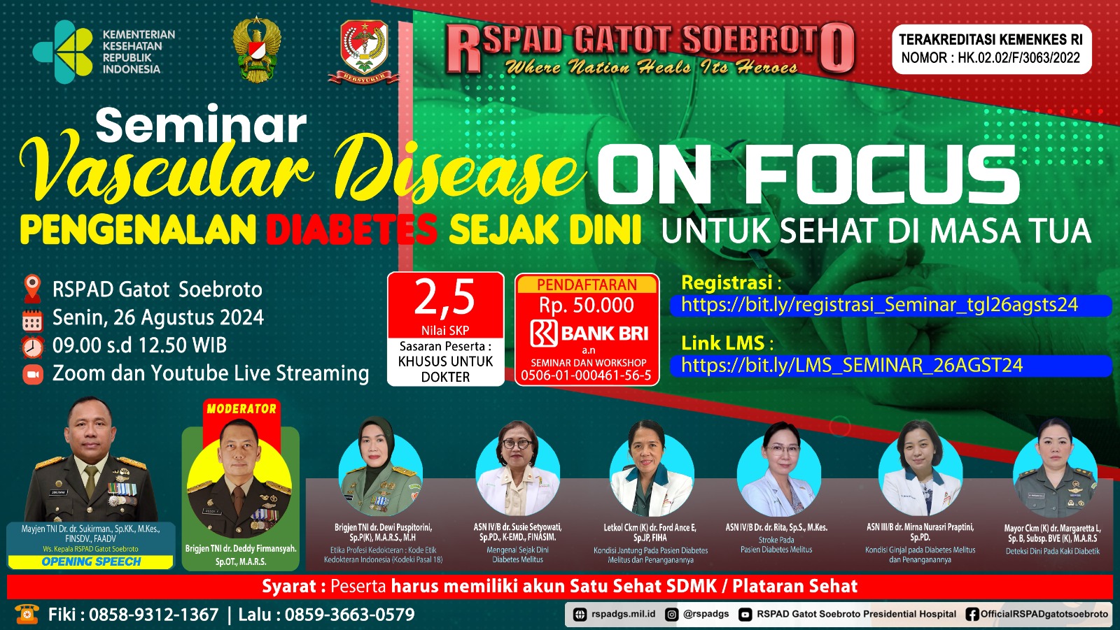 SEMINAR VASCULAR DISEASE ON FOCUS  PENGENALAN DIABETES SEJAK DINI UNTUK SEHAT DI MASA TUA