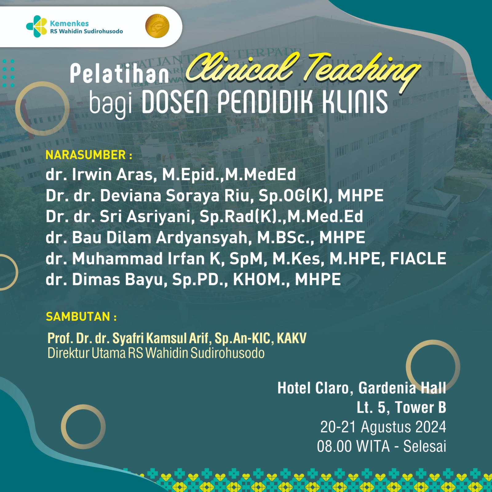 Workshop Clinical Teaching bagi Dokter Pendidik Klinik