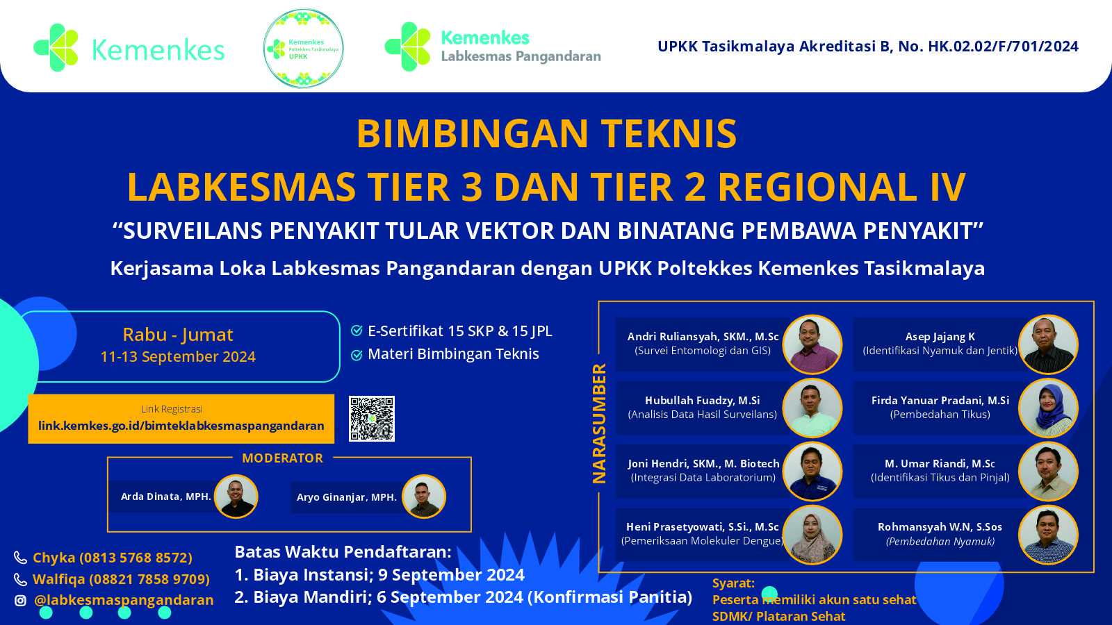 BIMBINGAN TEKNIS LABKESMAS TIER 3 dan 2 REGIONAL IV SURVEILANS PENYAKIT TULAR VEKTOR DAN BINATANG PEMBAWA PENYAKIT