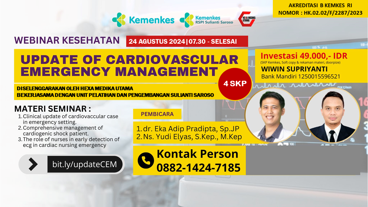 UPDATE OF CARDIOVASCULAR EMERGENCY MANAGEMENT