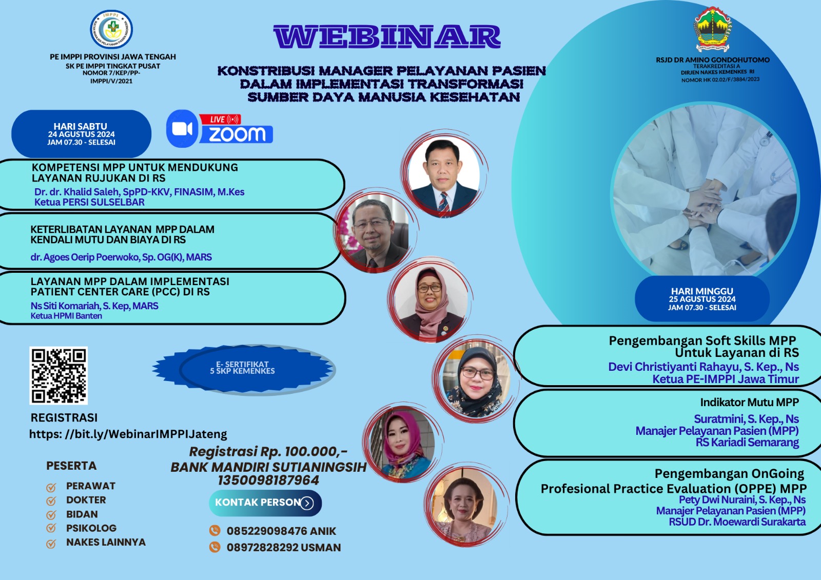 WEBINAR STRATEGI MANAGER PELAYANAN PASIEN DALAM IMPLEMENTASI TRANSFORMASI SUMBER DAYA MANUSIA KESEHATAN